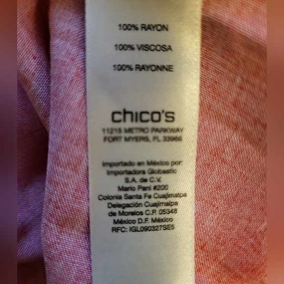 Chico's Tie Dye Tiers Flowy Maxi Skirt Size 4 Small Caliente Coral Chico's 0 - Picture 5 of 7